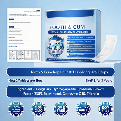 🦷 Fast-Dissolving Tooth & Gum Care Oral Strips – Daily Oral Wellness Support✨
